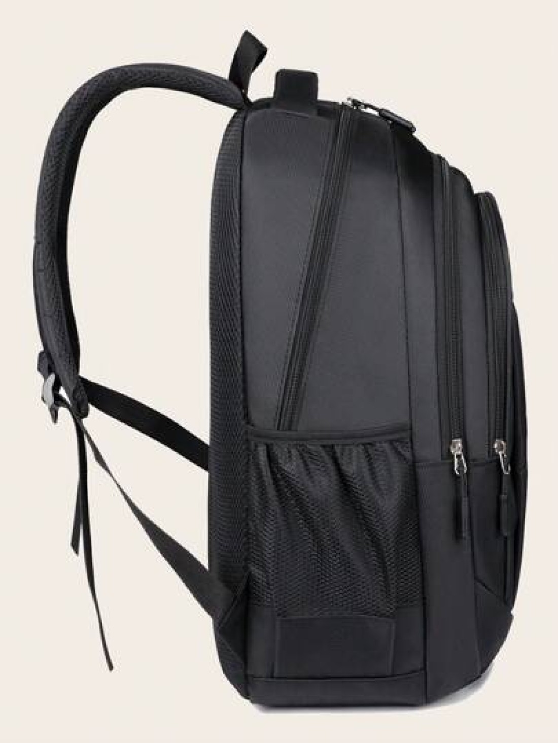 Classic Solid Color Versatile Shoulder Bag Casual Style Large Capacity Multi Pocket Backpack Adjustable Shoulder Strap Fashionable Commuter Bag Suitable For Travel Students And Daily Use