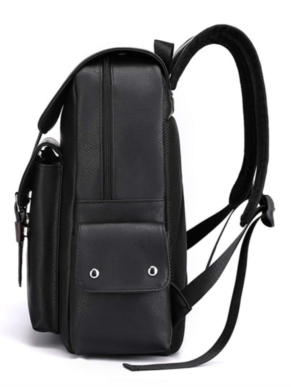 Large Laptop Backpack Pu Backpack Male Teenagers Boys Black Schoolbag Schoolbag For Travel College School Casual Backpack Laptop Backpack Commute Lightweight Flap Backpacks Rucksack Summer College Bag