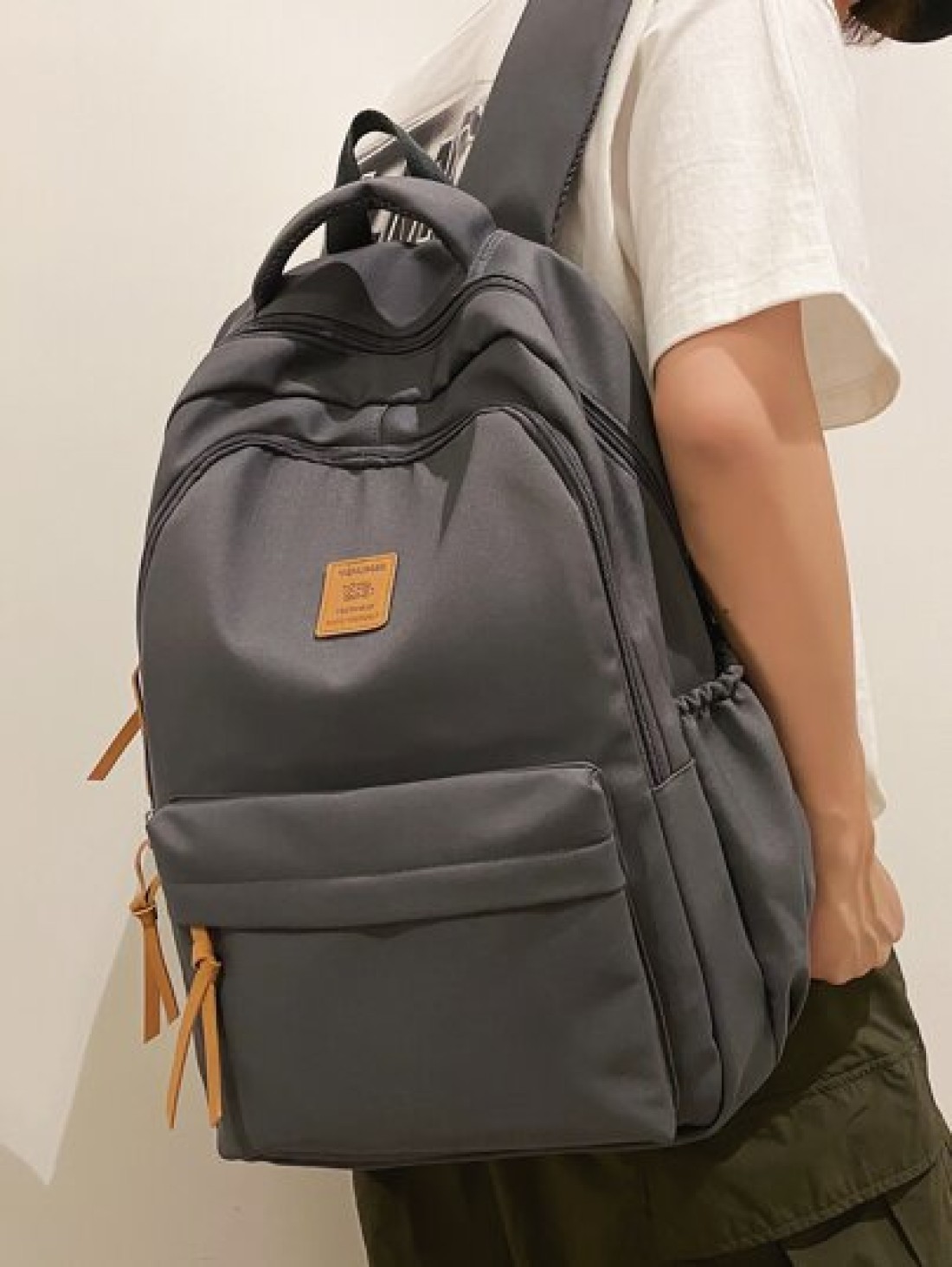 Canvas Backpack Large Capacity School Bag Casual Travel Rucksack Laptop Bag College Bag Summer Dad Bag For School Multi Functional For Books For School Supplies Teenagers Freshmen High School Universi