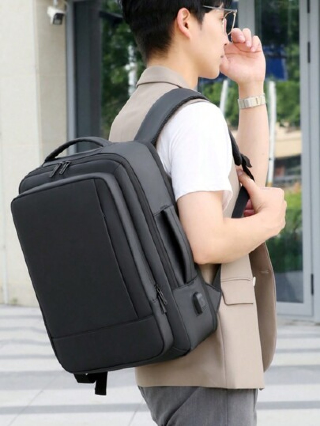 Simple Business Style Solid Color High End Texture Bag And Winter New Fashion Handbag Casual Versatile Shoulder Bag Commuting Travel Travel Large Capacity Backpack Cabin Bag Summer School Bag Christma