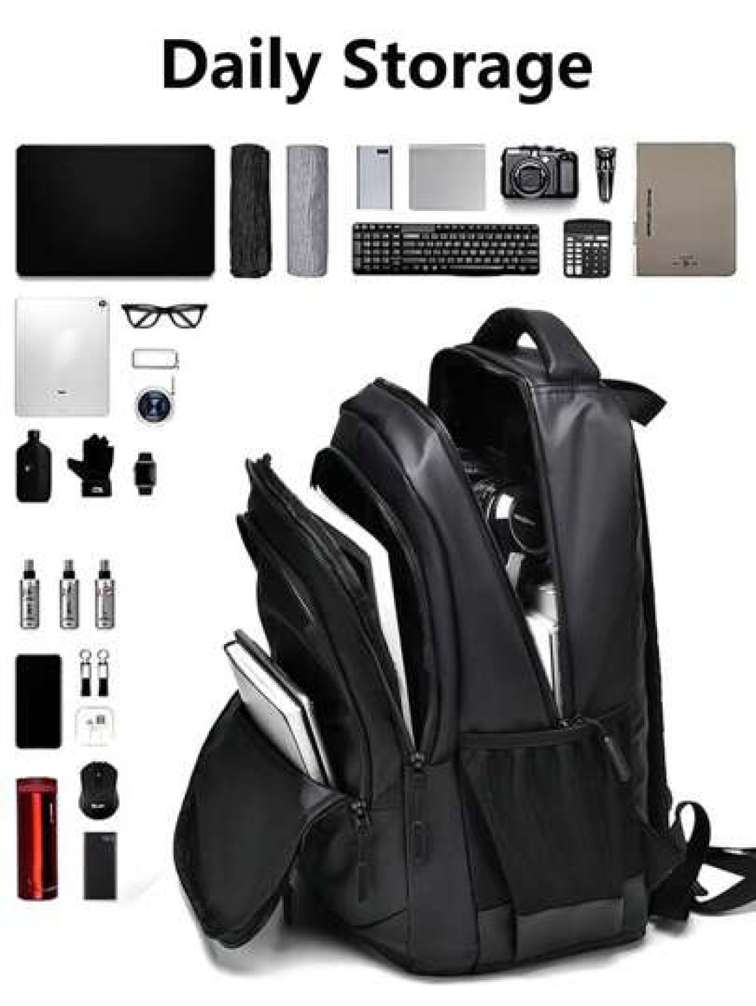 1 PC Water Proof And Wear Resistant Men s Large Capacity Backpack Travel School Bag College School Casual Backpack Solid Color Backpack Sports Holiday Essentials Travel Bag Summer Large Bag Spring Sch