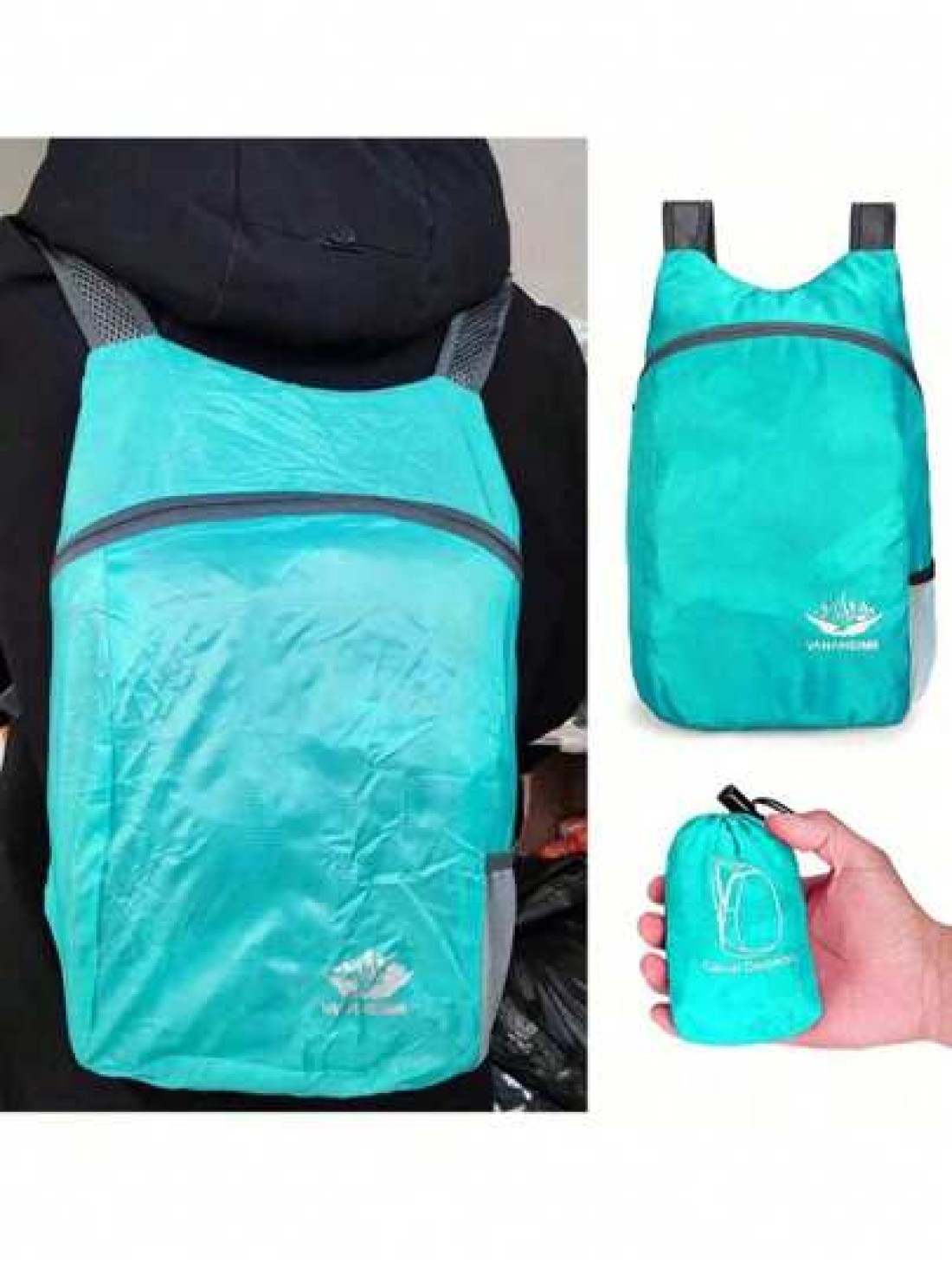 1pc Foldable Backpack 20L Outdoor Sports Bag Water Resistant And Comfortable Folding Bag Ultra Light Portable Storage Bag Backpack For Travel