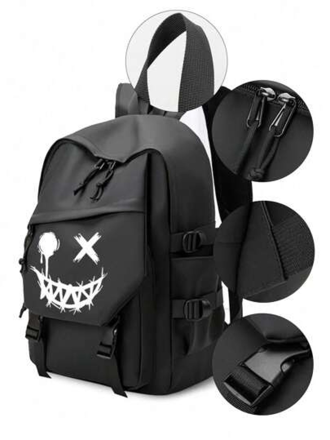 Unisex Large Capacity Luminous Casual Backpack Solid Color College High School Student Backpack For Men Fashionable Lightweight Simple Waterproof Backpack Korean Style Travel Laptop Bag Anime School S
