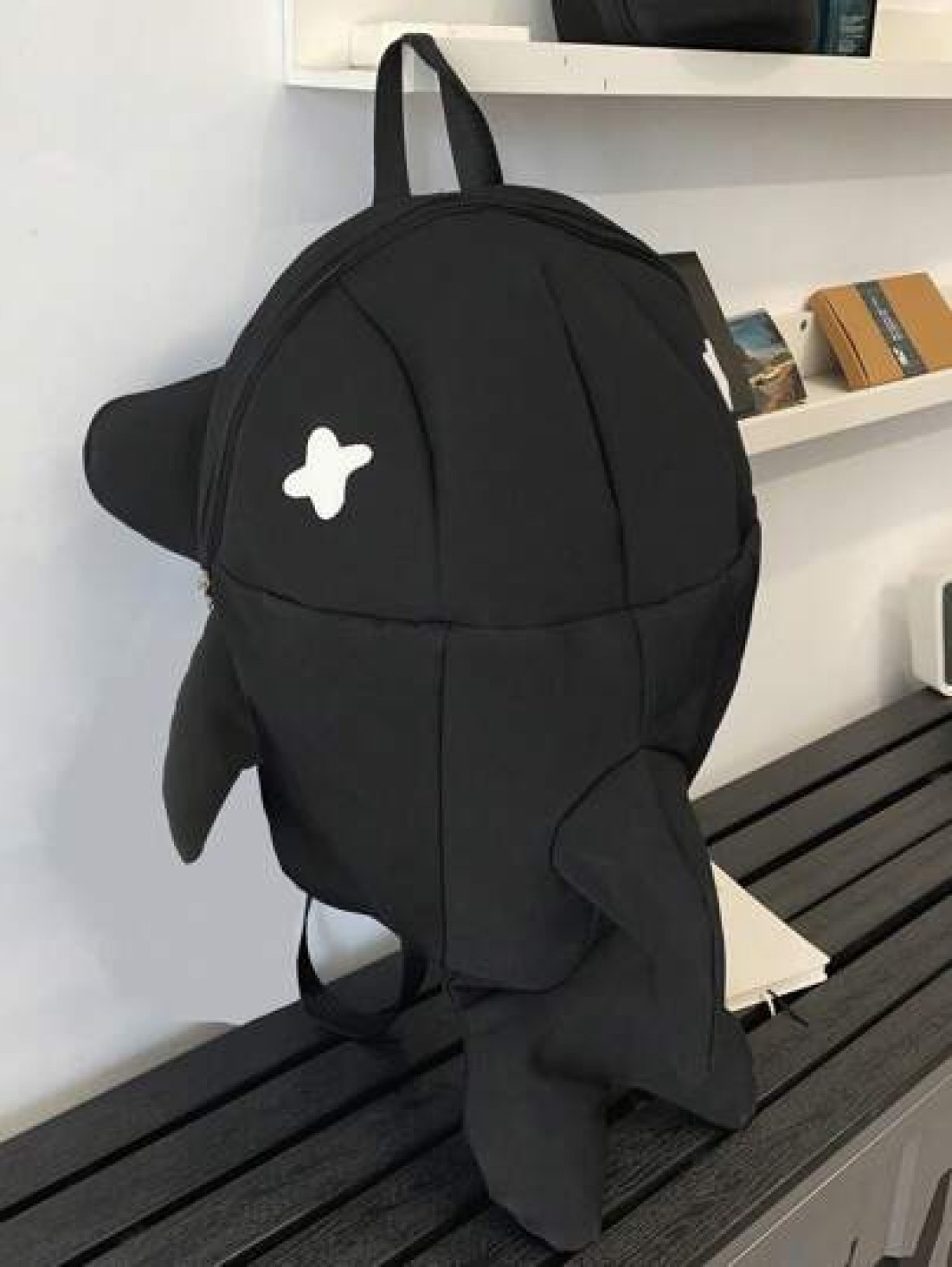 peach tree Unisex Shark Backpack Versatile Casual Shoulder Bag For Couple Suitable For High School College Students Traveling Sports Backpack For Dorm School Supplies Multi Pocket Messenger Bag Autumn