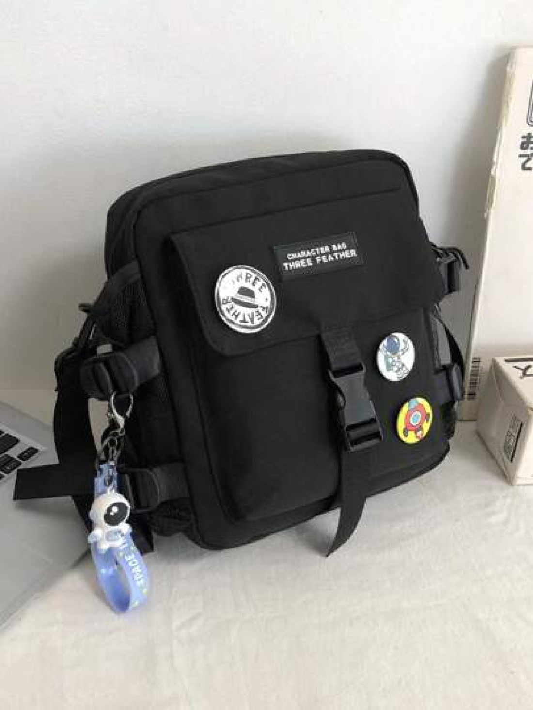 High School Students Multifunctional Sling Bag Shoulder Bag Casual Bag Men Letter Graphic Square Bag Schoolbag For Travel College Outdoor Sports Commute Multiple Pockets Messenger Bag Sling Bag Christ