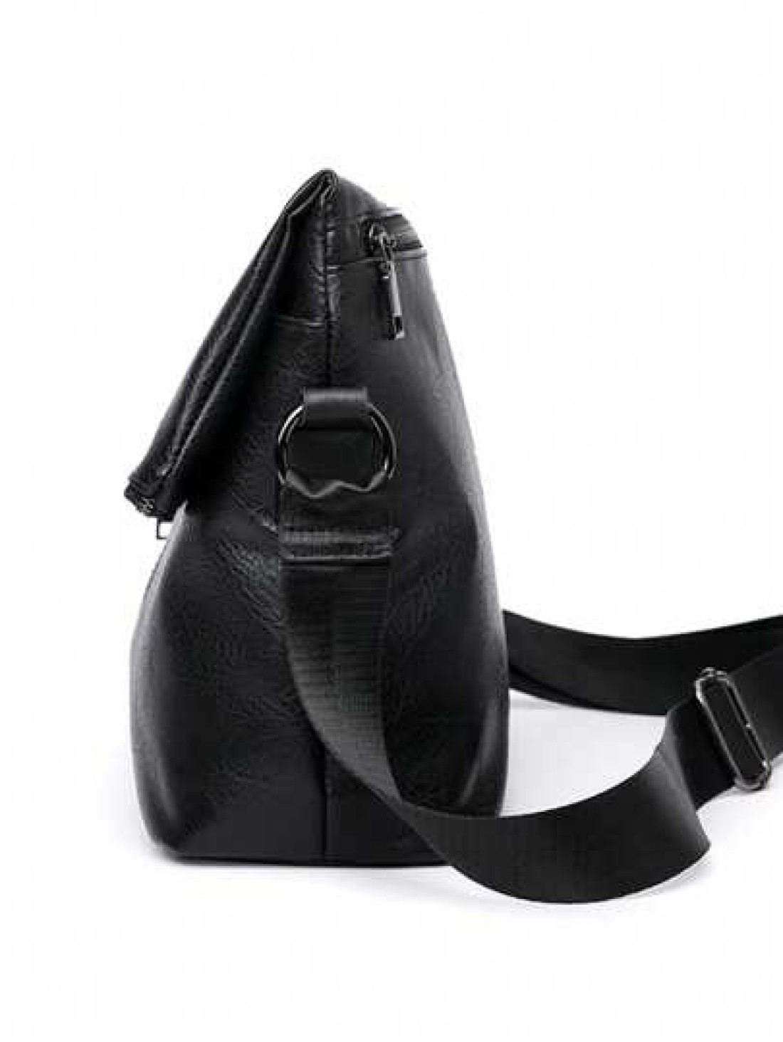 New Men s Commuter One Shoulder Diagonal Crossbody Bag Lightweight PU Soft Leather Small Bag Minimalist Design Foldable High End Handbag