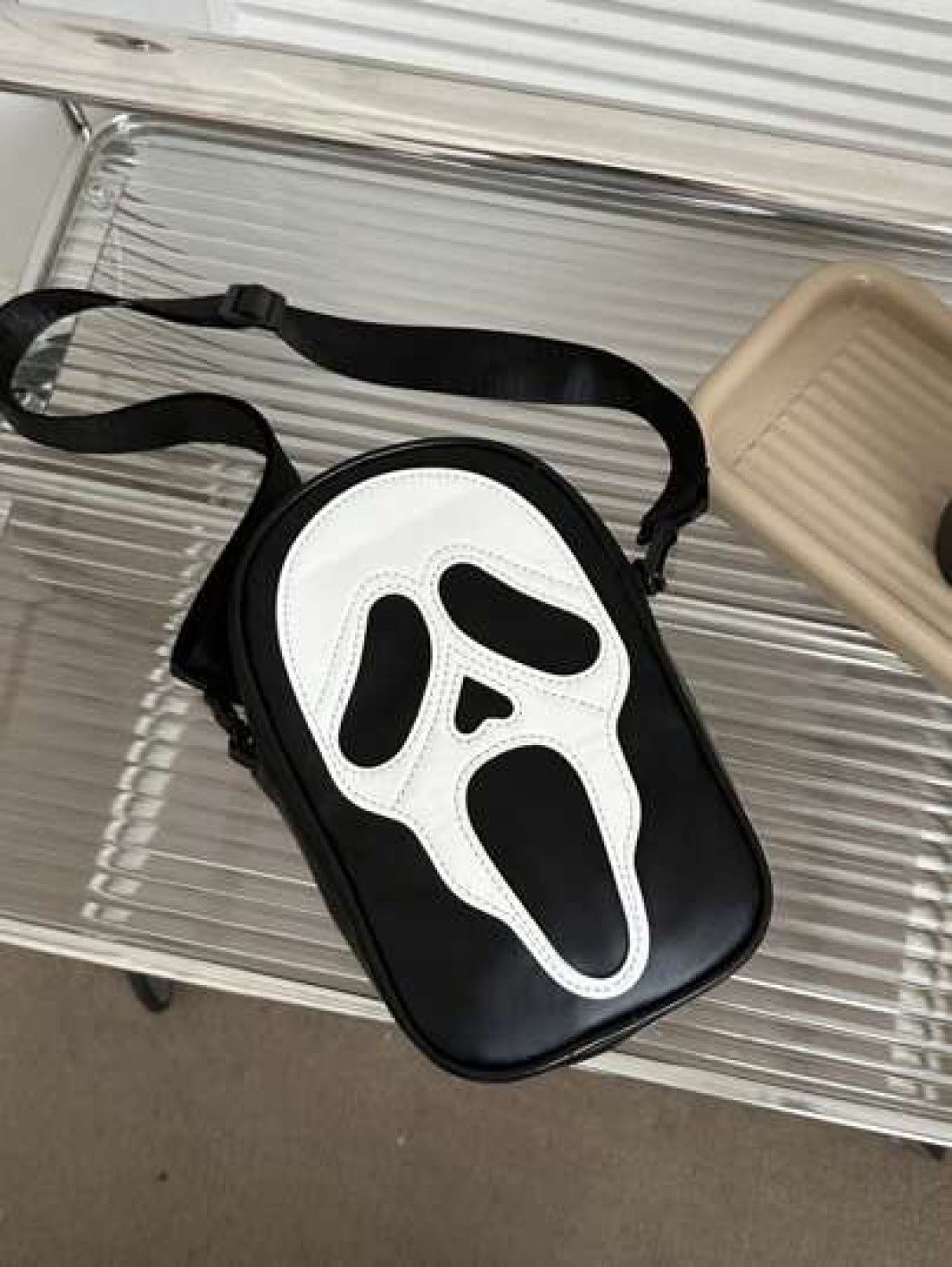 Halloween Outdoor Storage Crossbody Zipper PU Bag