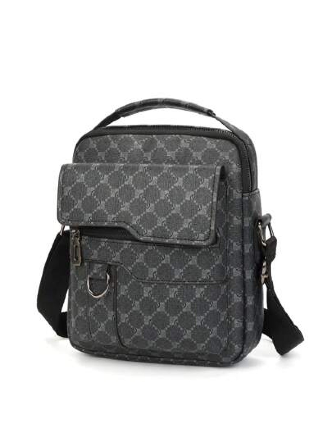 Men s Geometric Pattern Printing Square Crossbody Bag Stylish Single Shoulder Bag Small Messenger Bag For Father s Day Gift Geometric Pattern Printing Office Travelling