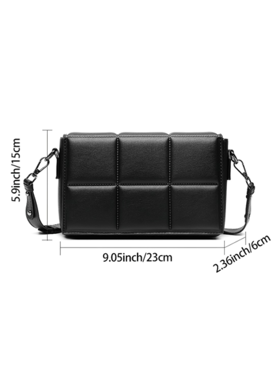 1pc New Arrival Checkered Pattern Pu Leather Bag Casual Business Shoulder Bag Crossbody Bag Sling Bag Side Bag Square Bag For Holiday Travel Essentials School Bag For College Students Hiking Winter La