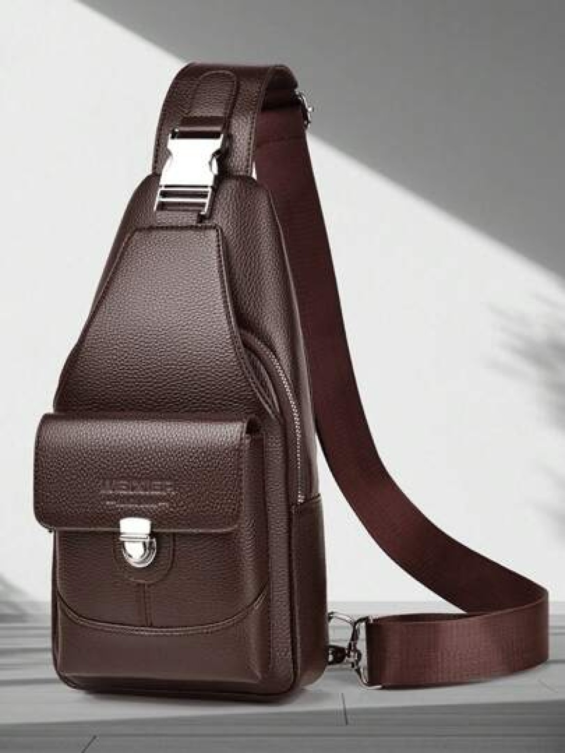 WEIXIER WEIXIER Unisex Shoulder Bag Waist Pack Messenger Bag Women s Crossbody Bag Chest Bag Handbag PU Material Multi Pocket Adjustable Detachable Strap Casual Commuter Bag Business Bag Suitable For