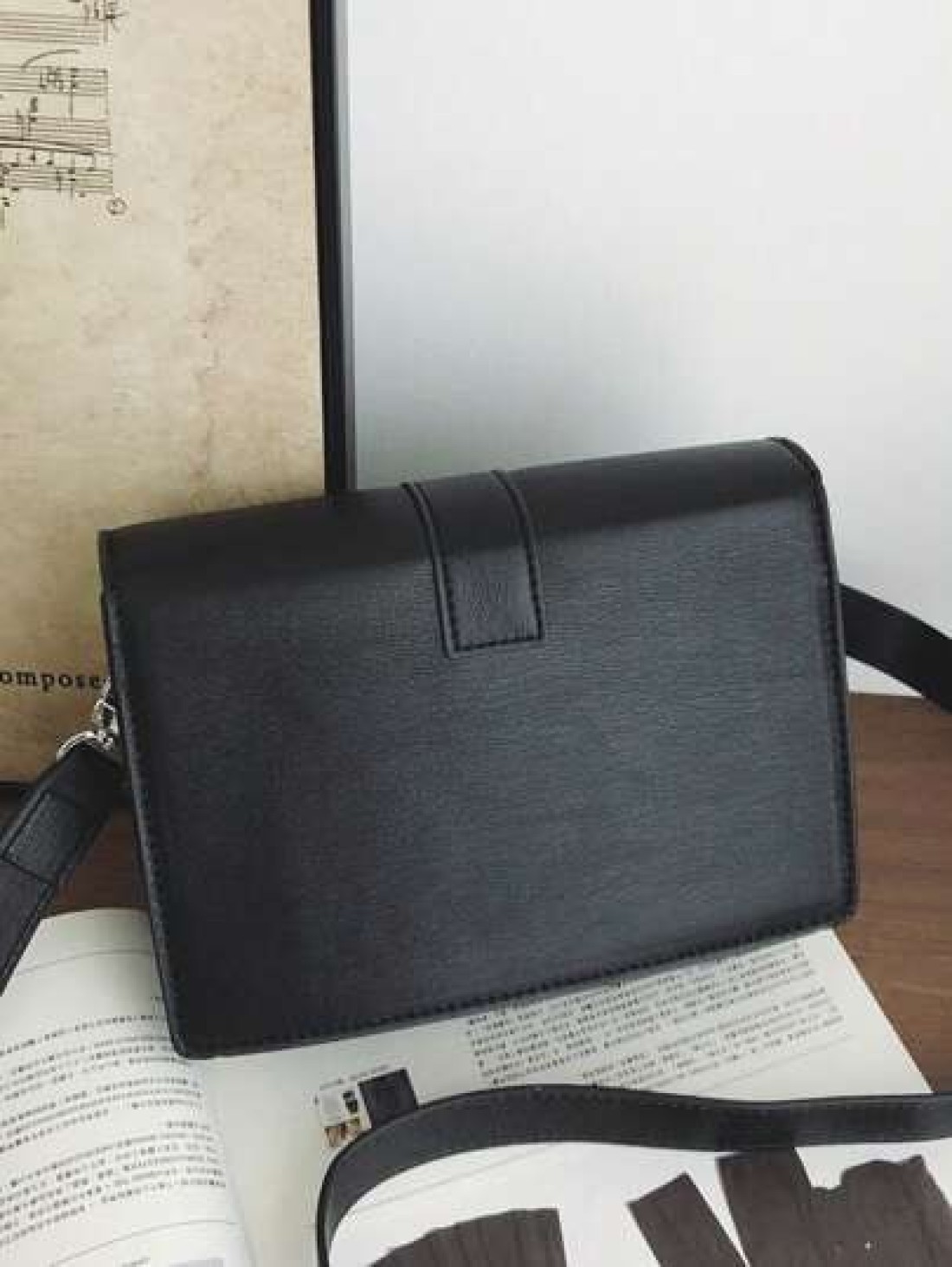 peach tree Men s Briefcase Shoulder Bag Small Square Crossbody Bag PU Waterproof Flap Covering Business Wallet Unisex Casual Storage Bag Suitable For Business Trip Toiletries Tools Large Capacity Vint