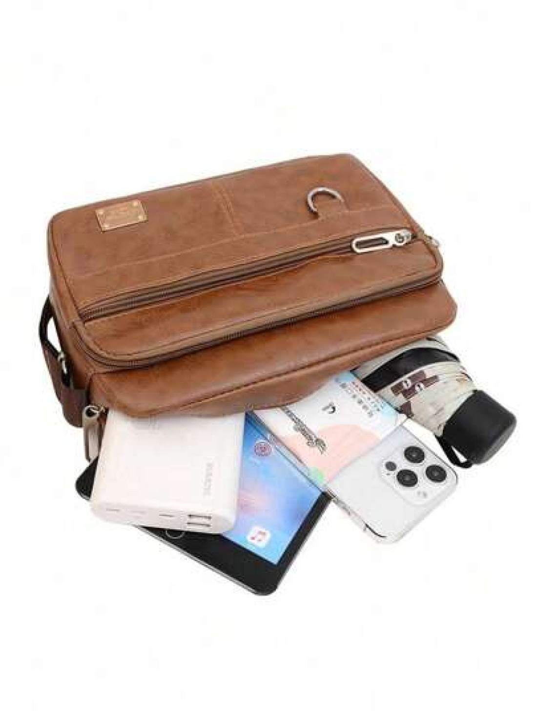 Men s Horizontal Strap With Ring Crossbody Leisure Shoulder Bag Suited For Male Travelers Students And Daily Commuters