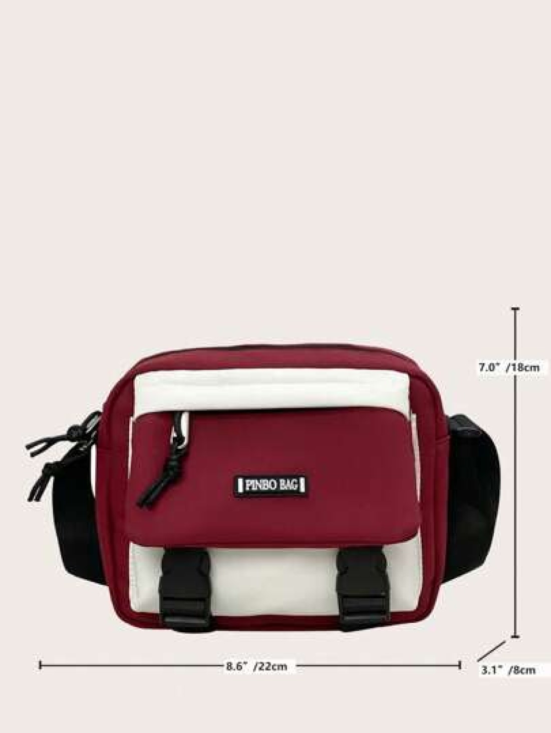 Black Small Square Bags Daily Supplies Bookbags Crossbody Bags Sports Bags High School Students College Students Travel Bags