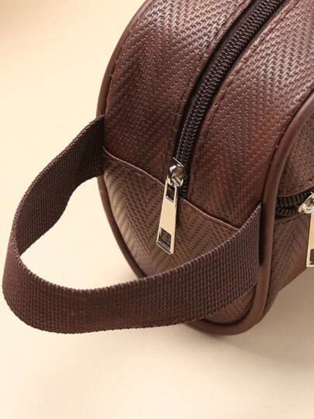 Men Waterproof Travel Toiletries Storage Bag PVC Lychee Pattern Cosmetic Bag Portable Makeup Organiser Male Zipper Handbags