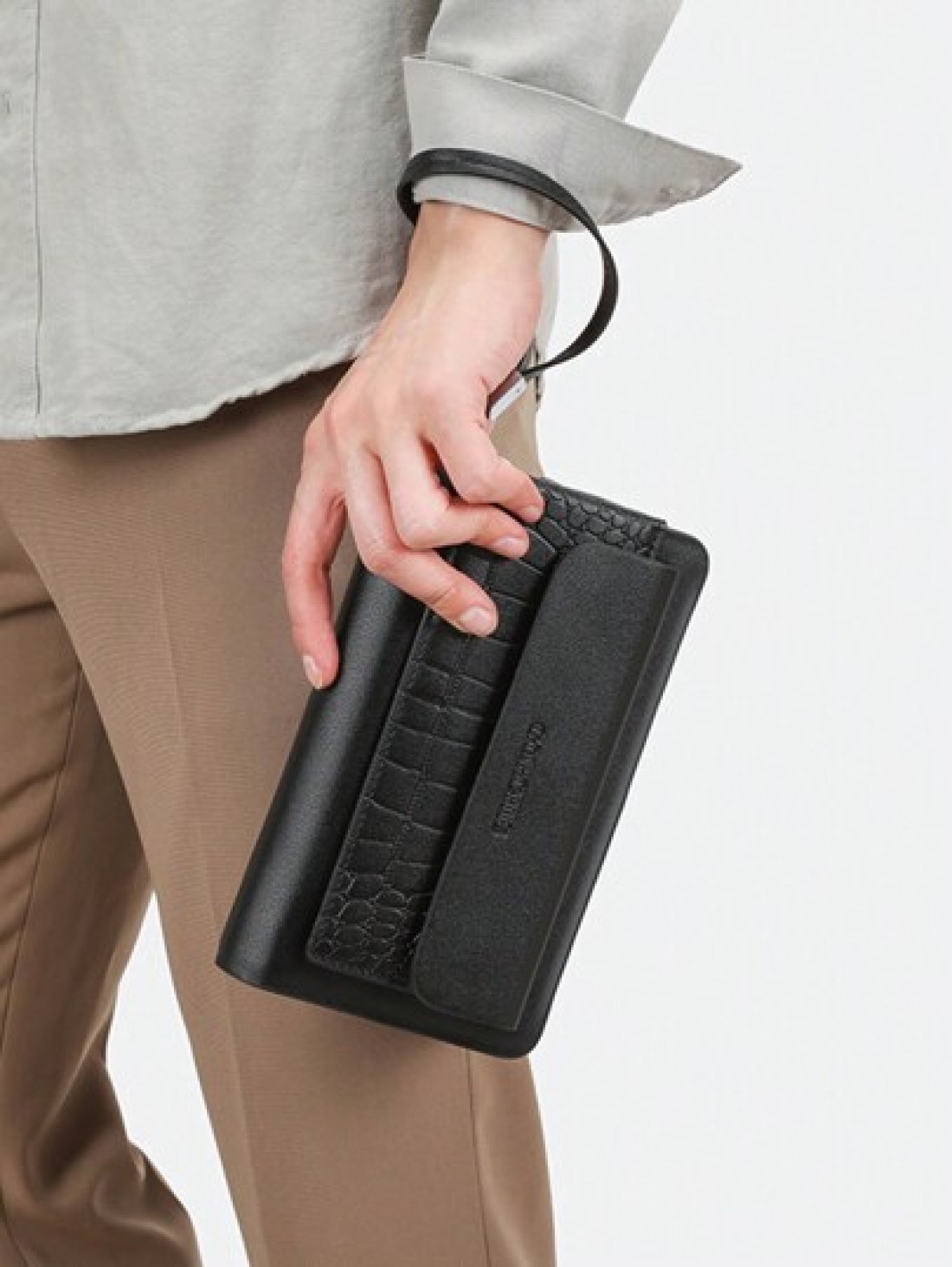 gorchis New Crocodile Pattern Clutch Bag Multi Card Slots Double Zipper Multifunctional Handheld Wallet Long Purse Phone Bag Business Casual Black Clutch Summer Dad Freshman For Books Travel Winter Ho