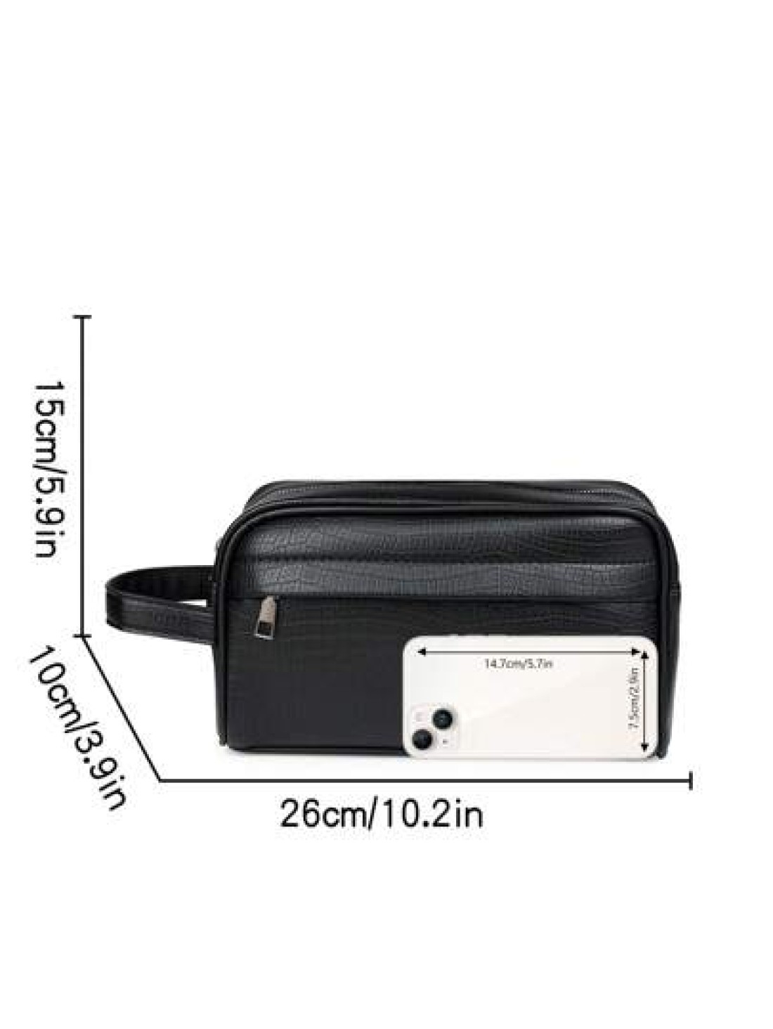 saroxi Men s Large Capacity Fashionable Casual Handbag Wristlet Pouch High End Elegant Portable For Work Travel Suitable For Young Office Workers Students A Great Gift Choice For Men Pillow Bag Men