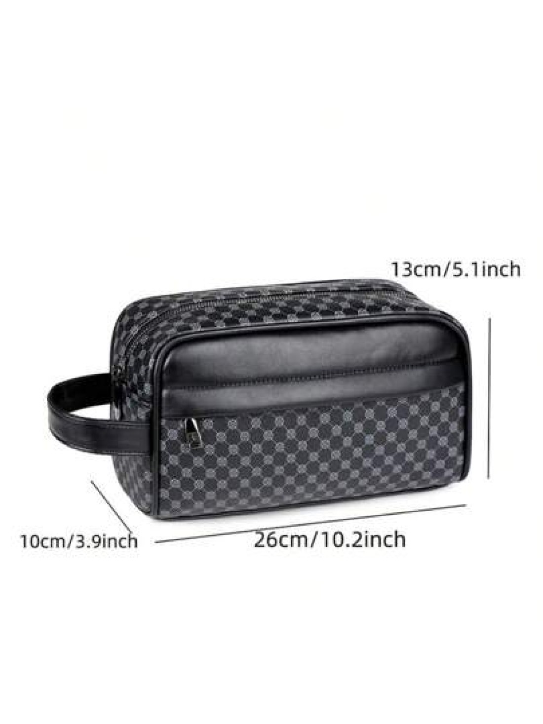Men s PU Leather Handbag Wallet Business Wrist Bag Anti Theft Clutch Bag Mobile Phone Bag Travel Toiletry Kit Shaving Supplies Organizer