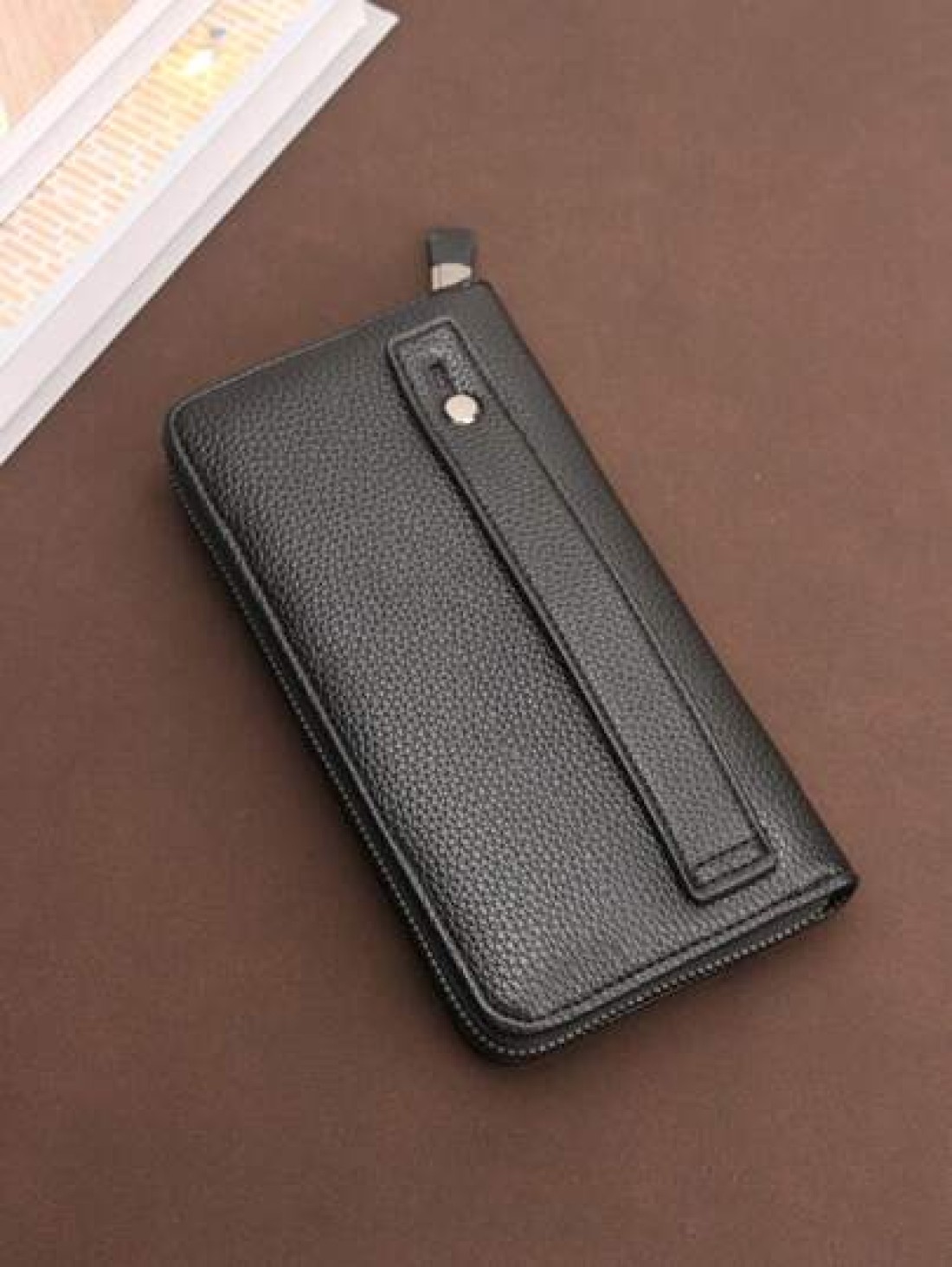 HOVI S Fashionable Minimalist Business Men s Clutch Bag Double Zipper Large Capacity Multi Card Slots Wrist Pouch Suitable As Gift On Holidays And Anniversary Vacation Gifts Travel Christmas Purse Tha