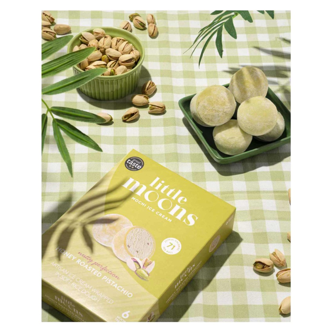Little Moons Honey Roasted Pistachio Flavoured Mochi Ice Cream, 192g