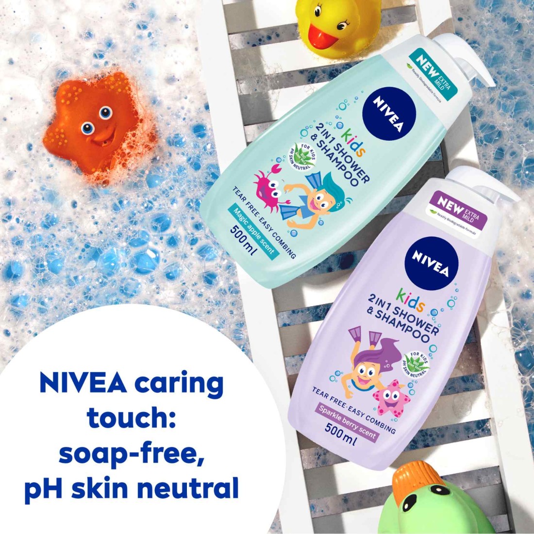 NIVEA 3in1 Kids Shower, Shampoo &amp; Conditioner 500ml
