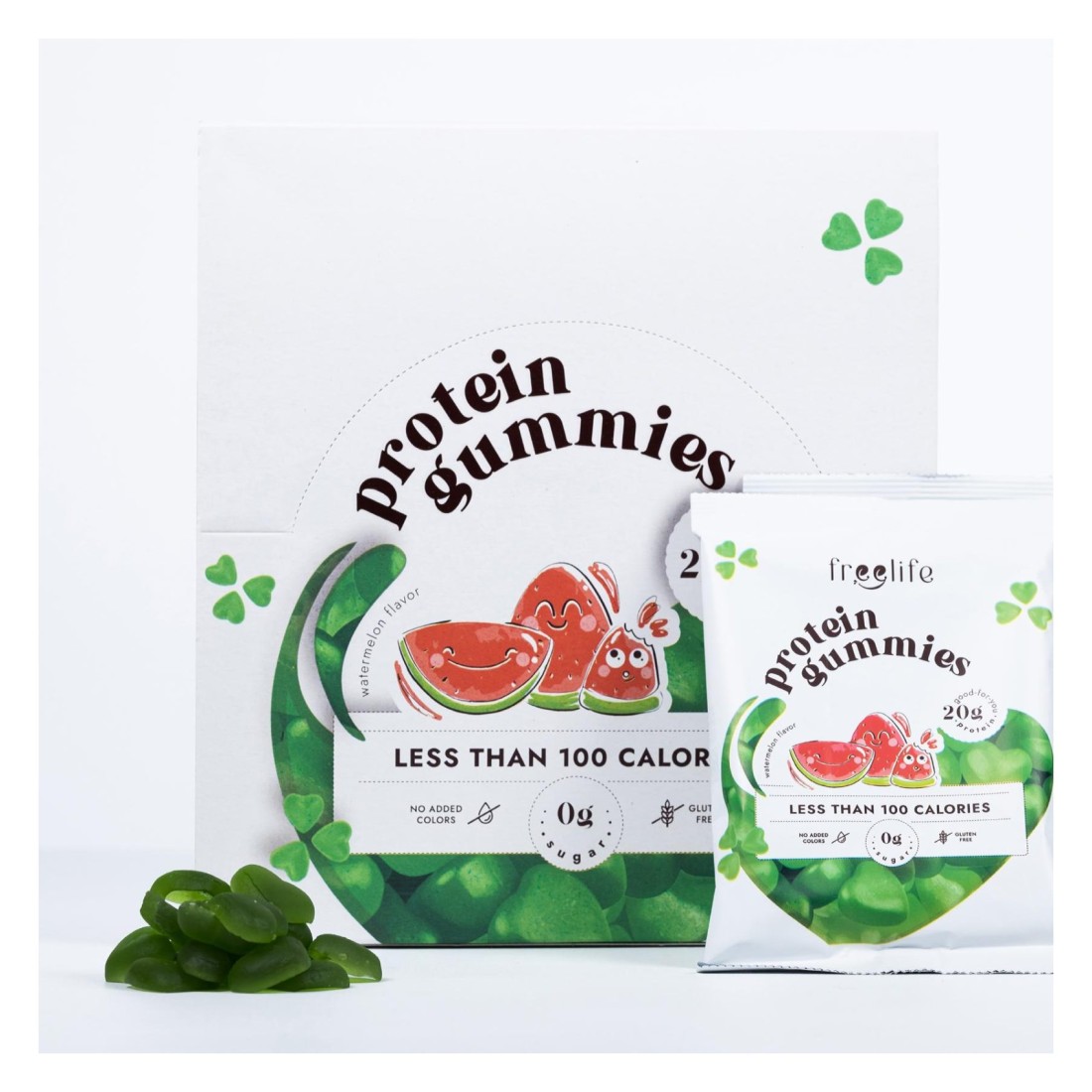 Freelife Watermelon Flavour Protein Gummies, 32g