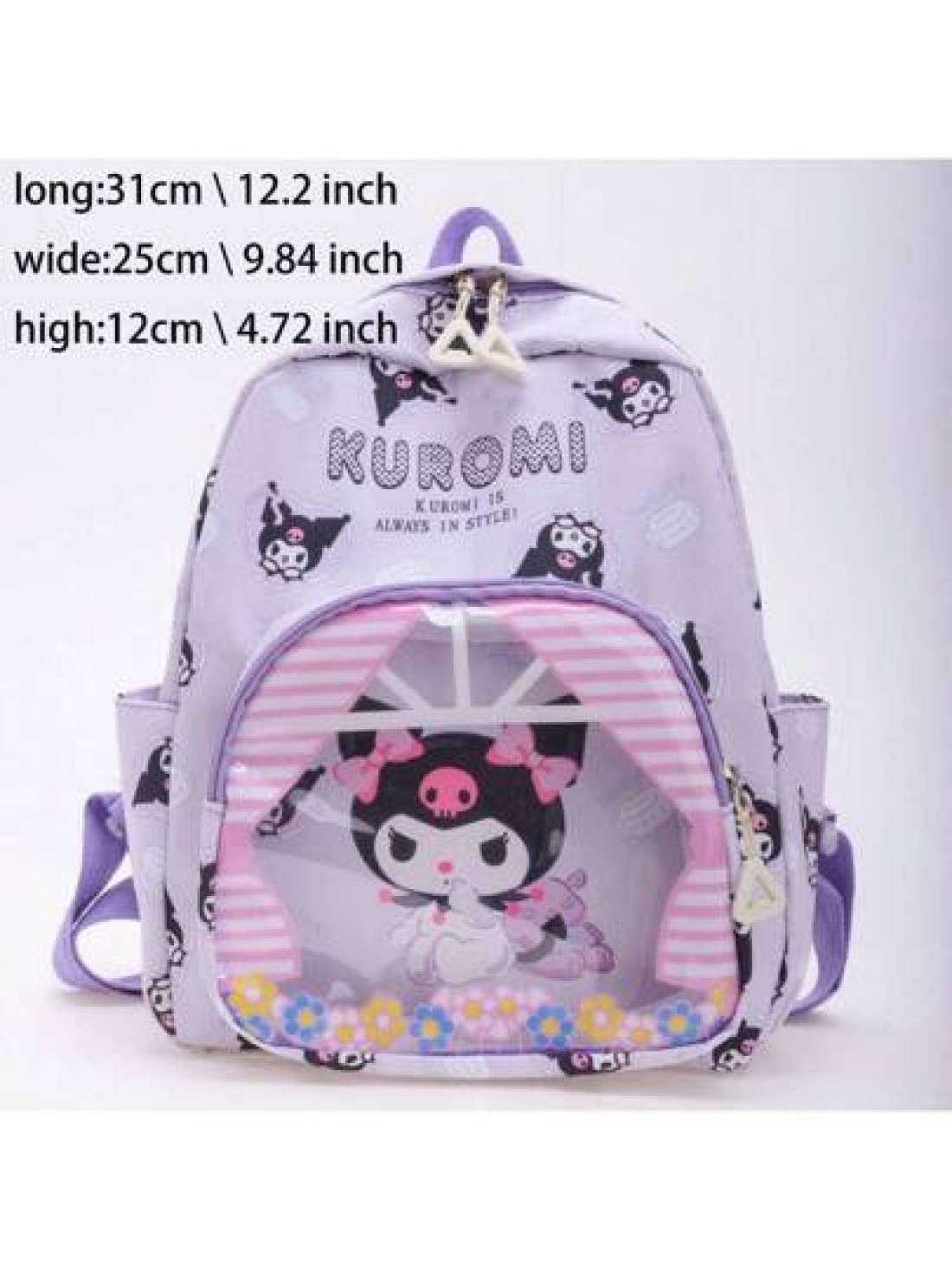 Sanrio حقيبة ظهر سعة كبيرة، كولومي، كلب القرفة، ميلودي ثلاثة أنماط، التصميم الشفاف للحقيبة، أكثر سهولة في رؤية ا