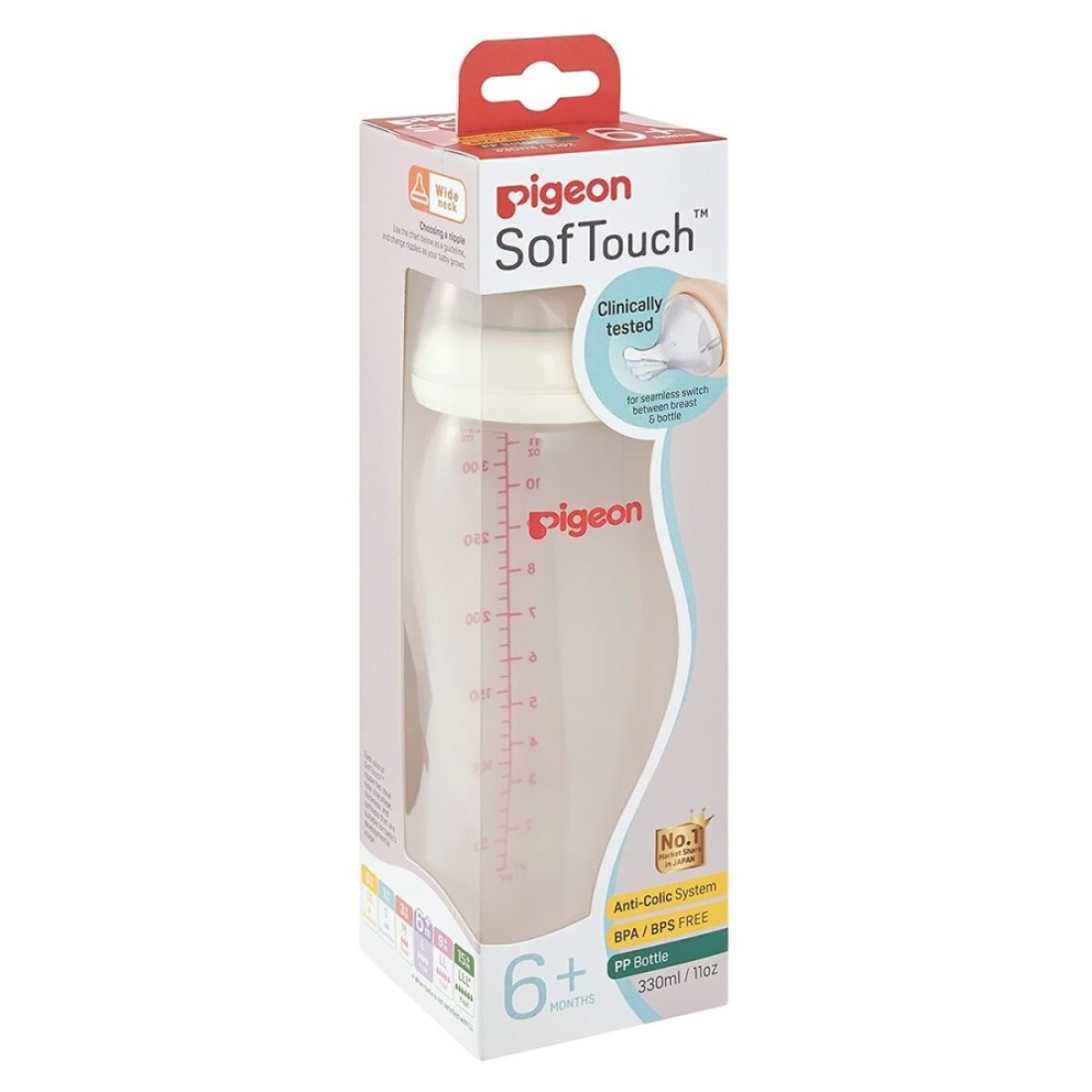 PIGEON SOFT TOUCH WN PP BOTTLE 330ML