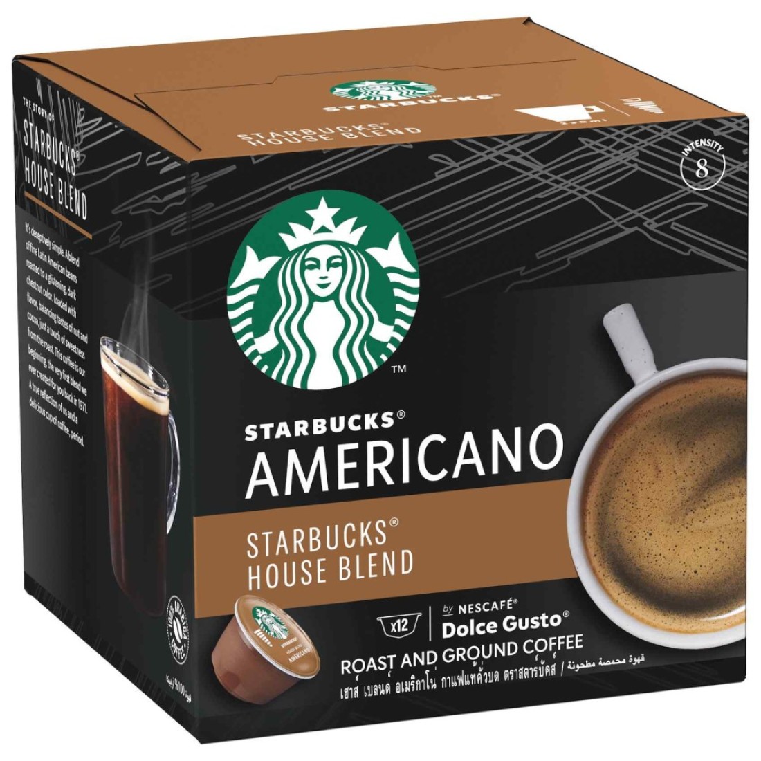 Starbucks Dolce Gusto House Blend Americano Coffee, 102g