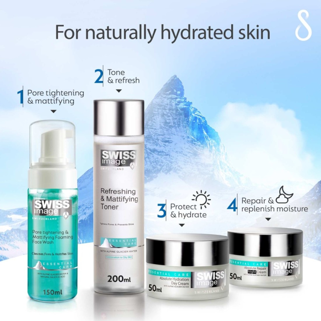 Swiss Image Essential Care Pore Tightening And Mattifying Foaming Face Wash Clear 150ml