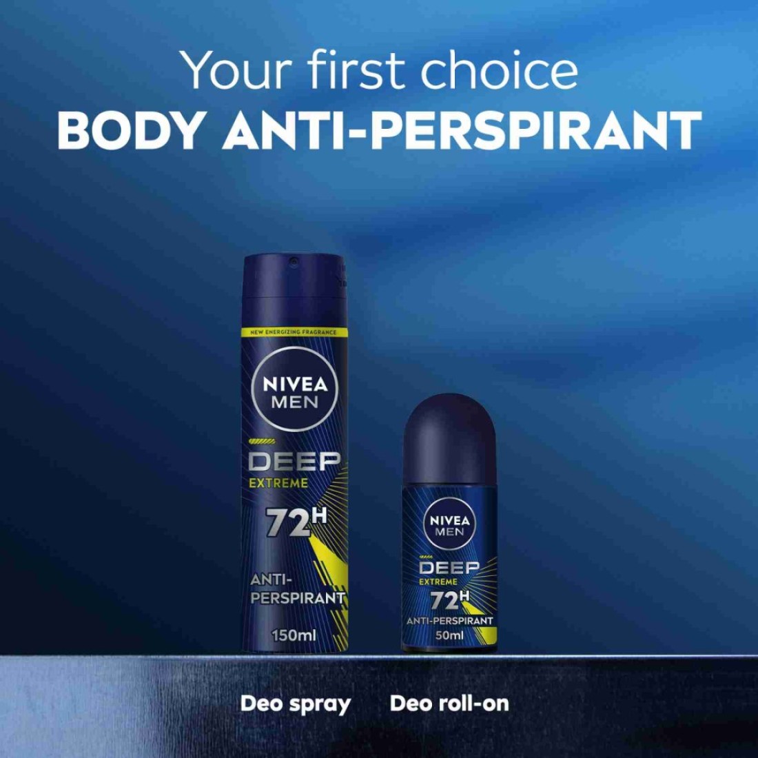 NIVEA MEN DEEP Extreme MaxxTech Antiperspirant for Men Spray 150ml