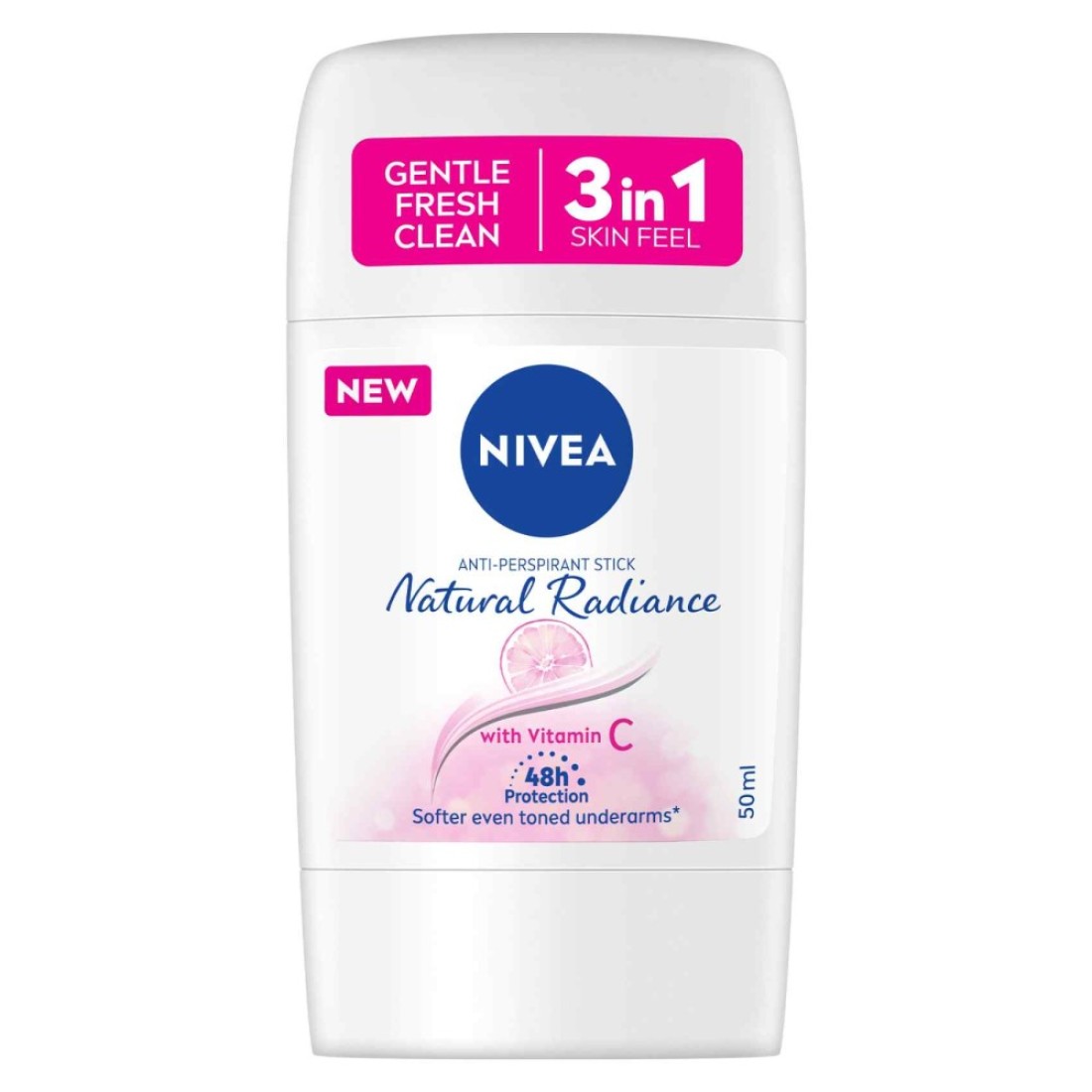 NIVEA Antiperspirant for Women Natural Radiance Stick 50ml Pack of 2