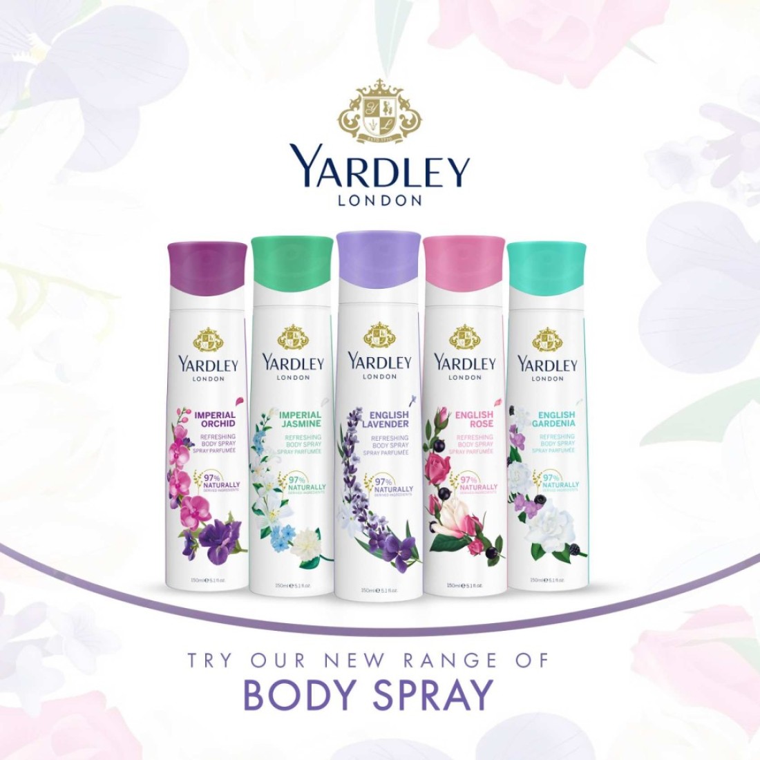 Yardley London English Daisy Body Spray Gold 150ml