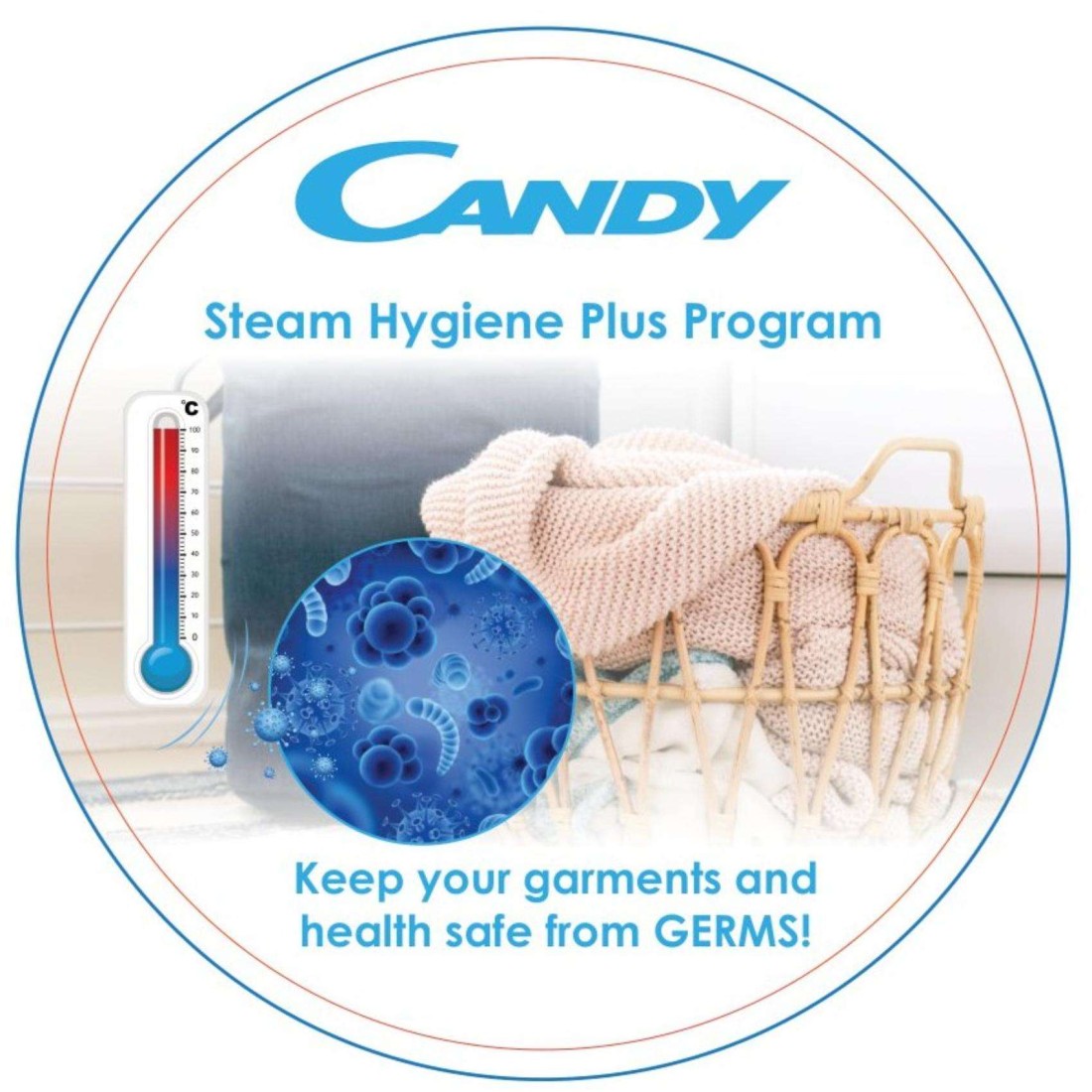 Candy SmartPro Inverter Washer CSO276TWMB-19 White 7kg
