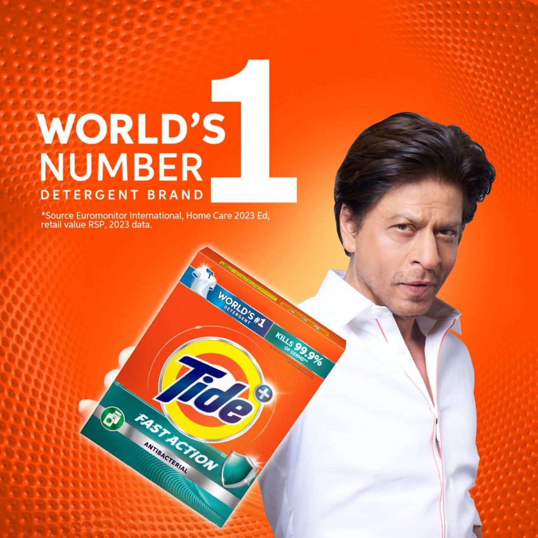 Tide Anti-bacterial Fast action Laundry Detergent Powder 2.5 kg Pack of 4
