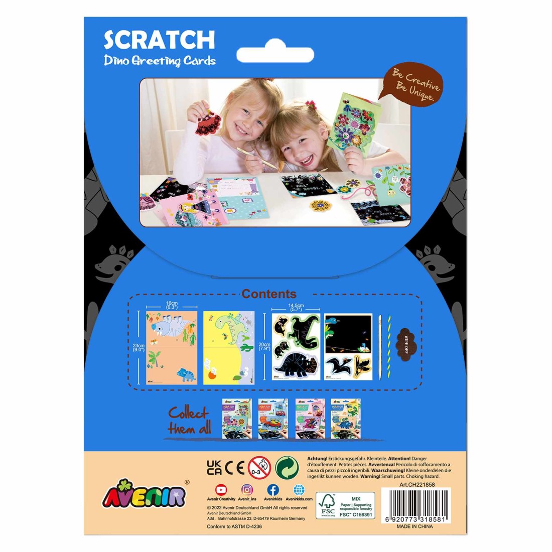 Avenir Scratch Greeting Cards AVCH2218(55-58) Assorted