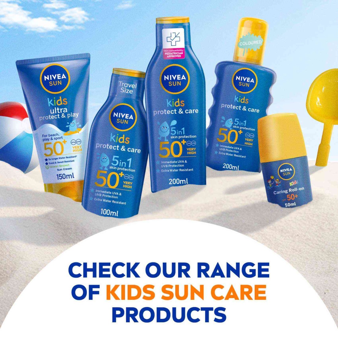 نيڤيا صان لوشن الشمس المرطب للأطفال صن كيدز مويستشرايزنغ SPF 50+ 200 مل