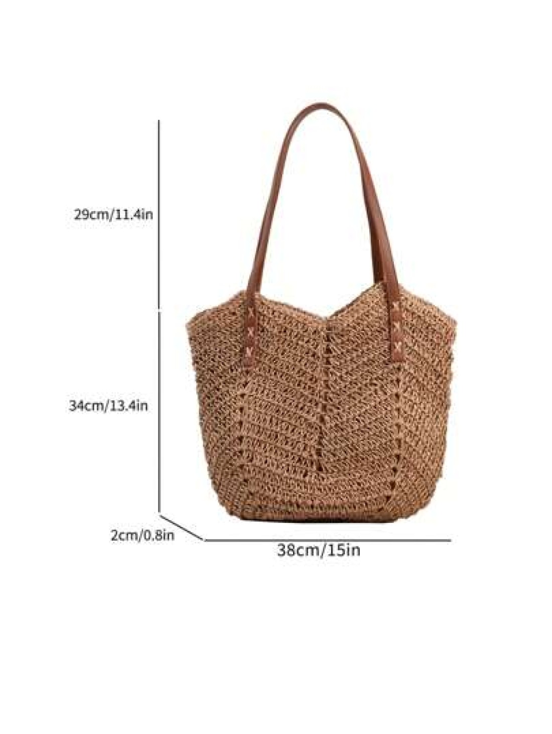 New Large Capacity Straw Tote Bag With Dual Handles For Women Great For Daily Commutes Shopping And Traveling Lightweight And Convenient Design Makes It Perfect For Teenagers College Girls And Outdoor