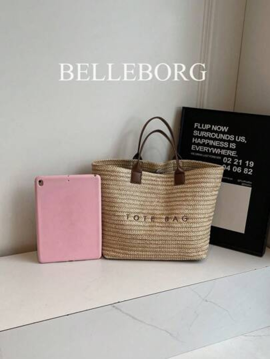 Large Capacity Casual Vacation Straw Tote Bag Minimalist Elegant Women Shoulder Handbag