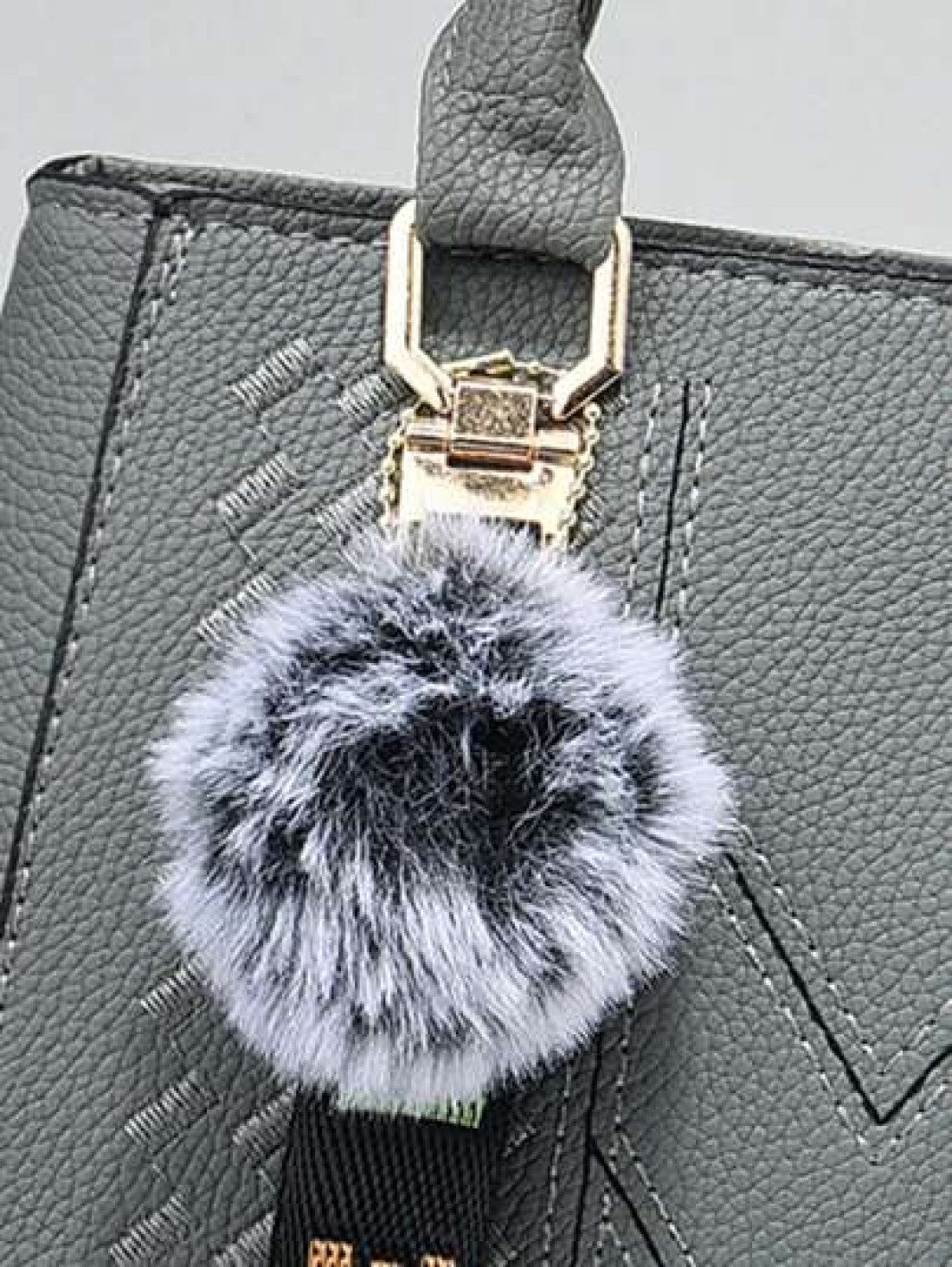 New Shoulder Handbag With Fur Ball Pendant Casual Style Mother s Day Gift For Mom Must Have For Mom Perfect For Office College Work Business Commuting Outdoor Travel Outing Best Mothers Day Gifts Ever