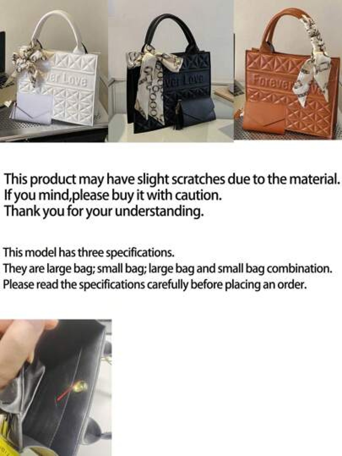 1pc 2pcs Set Fashionable Quilted Square Tote Bag With Letter Pattern And Skinny Scarf Decor Large Capacity PU Shoulder Bag Purse Set Professional Business Briefcase For Work Commute Casual Handbag Off
