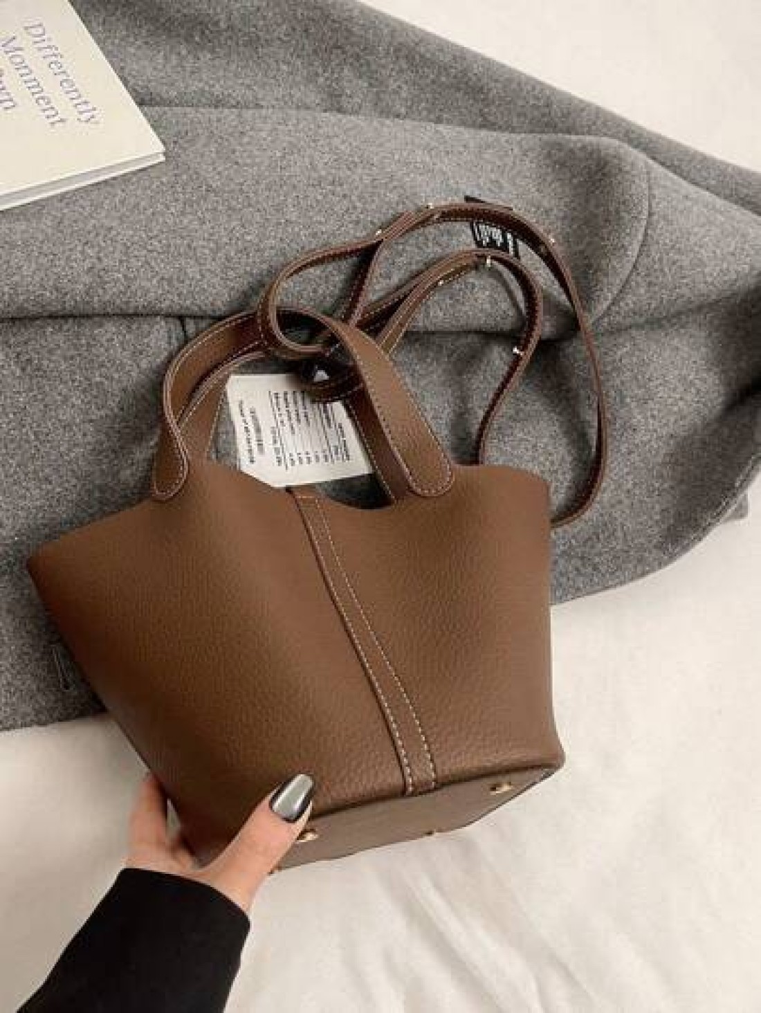 1 Piece Women s New Retro Casual Versatile Solid Color Bucket Handbag Model In Autumn And Winter Suitable For Commuting Daily Dating And Work Women s Fashionable Handbag Can Be Cross Body