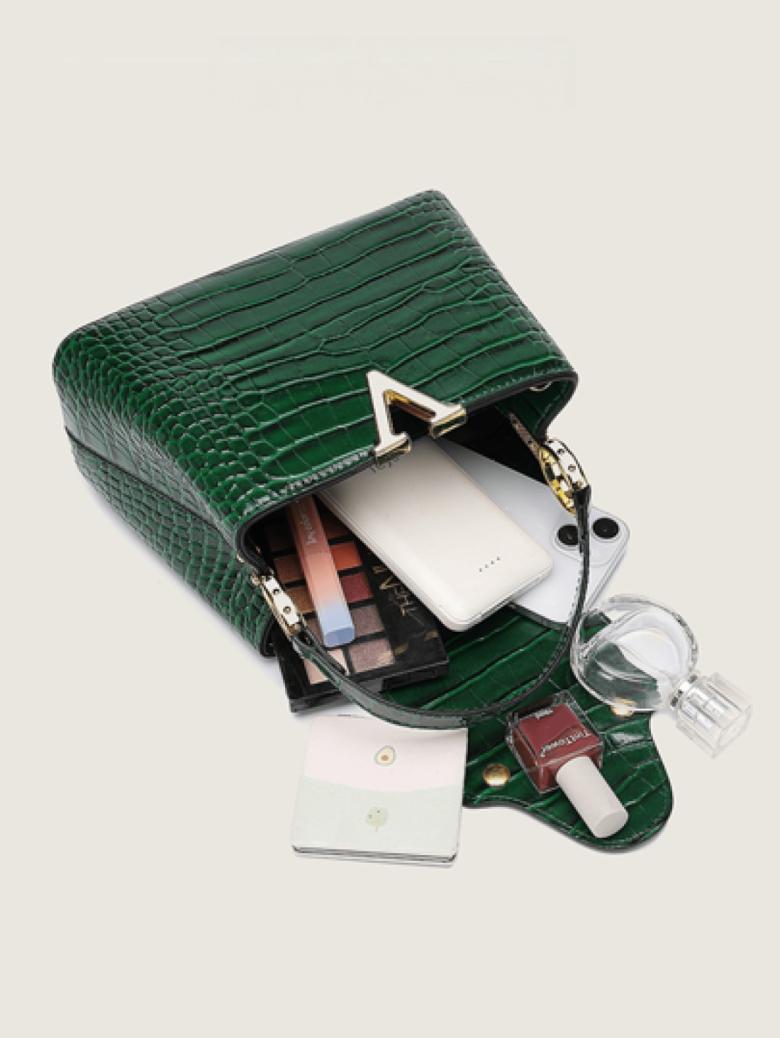 Luxury Brand Women s Handbag Crocodile Texture High Quality Shoulder Bag 2025 New Fashion Versatile Large Capacity Tote Bag Retro Casual Street Wear Minimalist Celebrity Style Glossy Shoulder Bag Blac