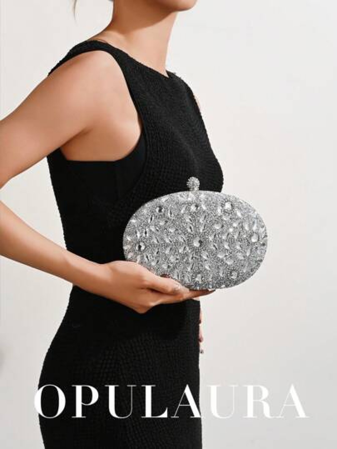 OpulAura Luxury Women s Sparkling Crystal Embellished Mini Box Clutch Bag Glamorous Rhinestone Evening Handbag Suitable For Formal Events Party Wedding With Detachable Chain Tready Party Bags Perfect
