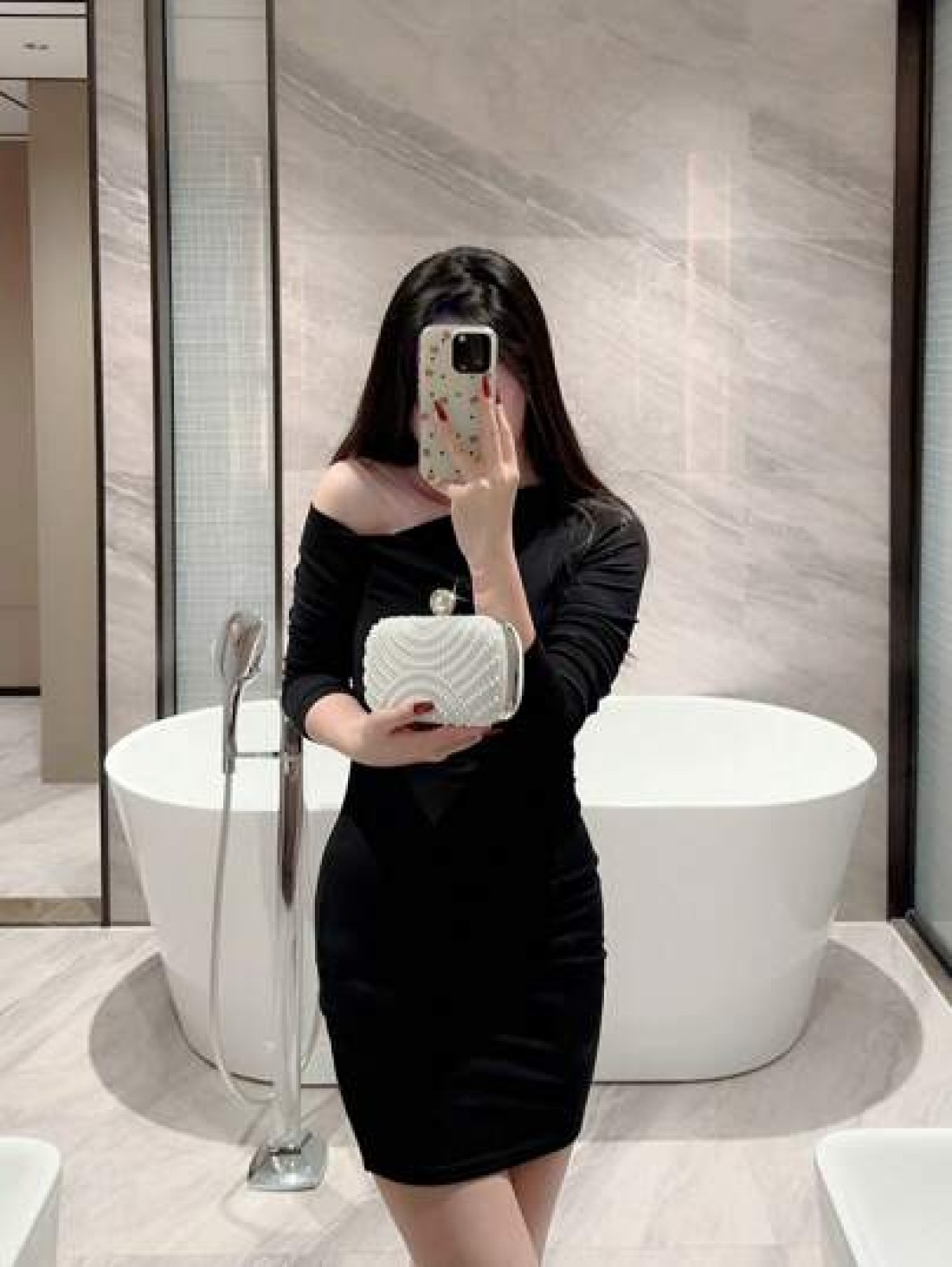 1pc Elegant Faux Pearl Box Shape Evening Clutch Bag White Romantic Wedding Party Purse Luxury Rhinestone Decor Evening Gown Bag Formal Party Crossbody Chain Bag Perfectly Matching With New Years Outfi