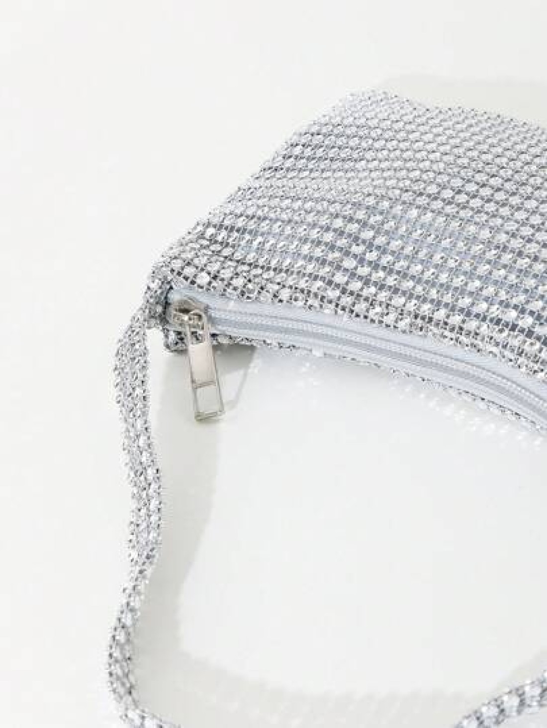 Silver Sparkly Faux Rhinestone Plastic Clutch Bag With Zipper Perfect For Parties Gatherings And Wedding Ceremonies Glamorous Rhinestone Bag