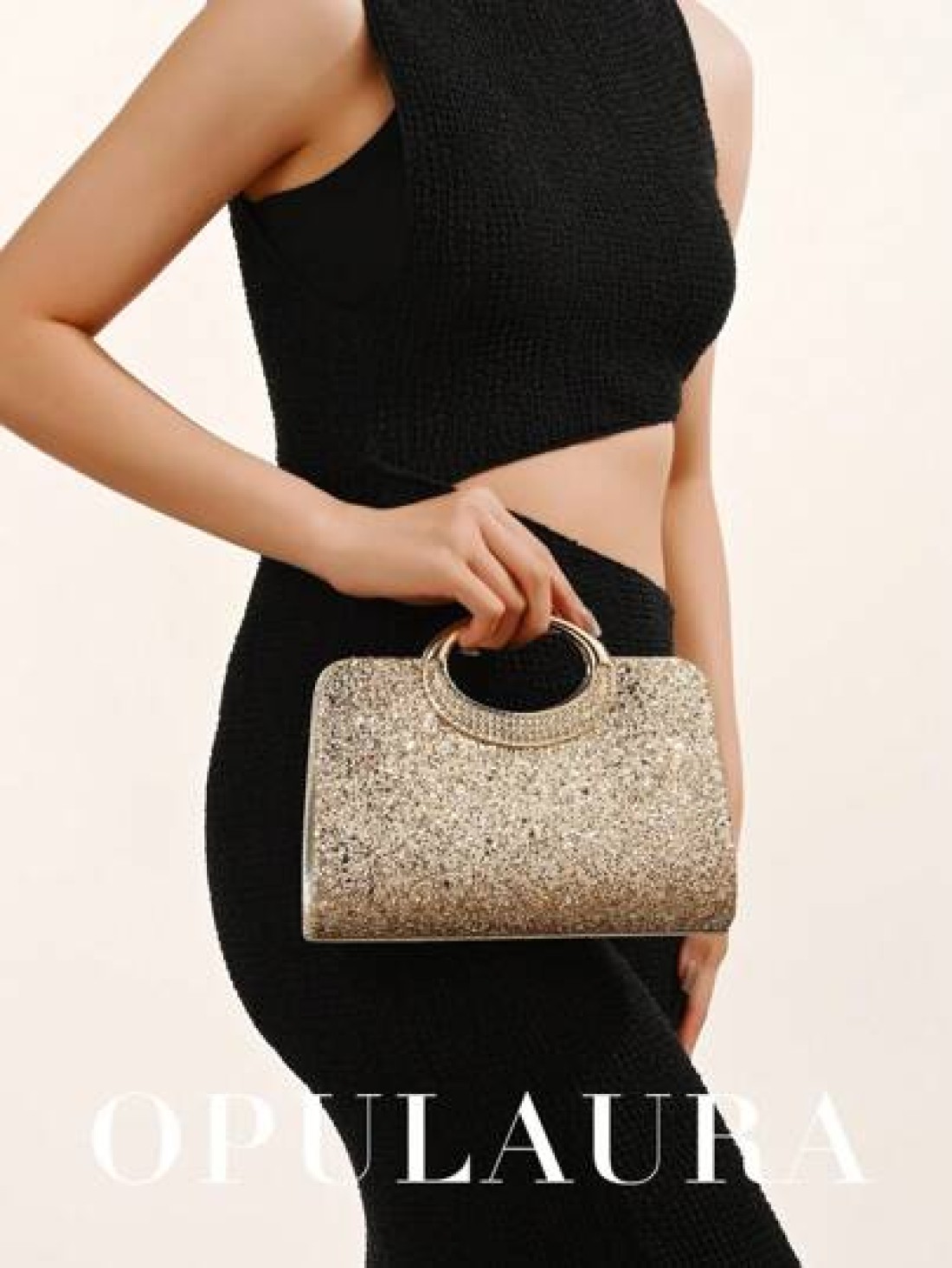 OpulAura Women s Fashion Sparkling Crystal Rhinestone Clutch Purse Luxury Shiny Rhinestone Evening Handbag For Prom Party Ball Birthday Celebration Bridal Clutch Elegant Prom Bag
