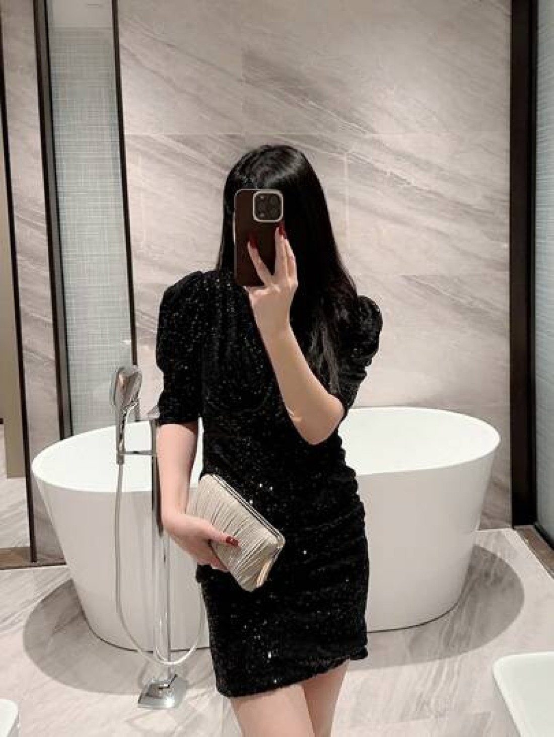 1pc Shiny Glamorous Box Shaped Evening Clutch Bag With Luxurious Rhinestone Decor For Formal Party Wedding Prom