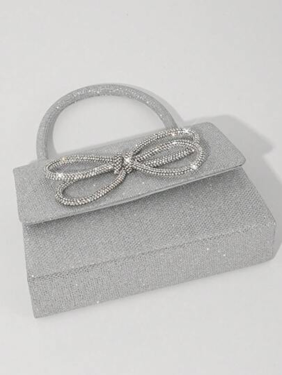 Mini Women s Glitter Rhinestone Big Bow Decor Evening Bag Prom Bags Sparkle Mini Square Handbags Bride Perfect For Party Wedding Prom Dinner Banquet Mother s Gift Perfectly Matching With New Years Out
