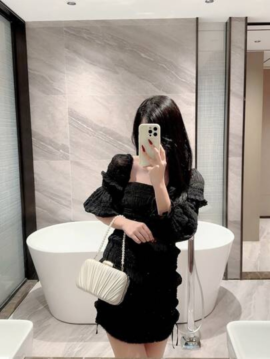 Moonlit EveBag Glamorous Elegant Exquisite Quiet Luxury Sequin Stylish Luxury Shiny Faux Pearl Clutch Box Bag Evening Bag For Wedding For Party Girl Woman Bride Elegant Pearl Clutch Prom Bag
