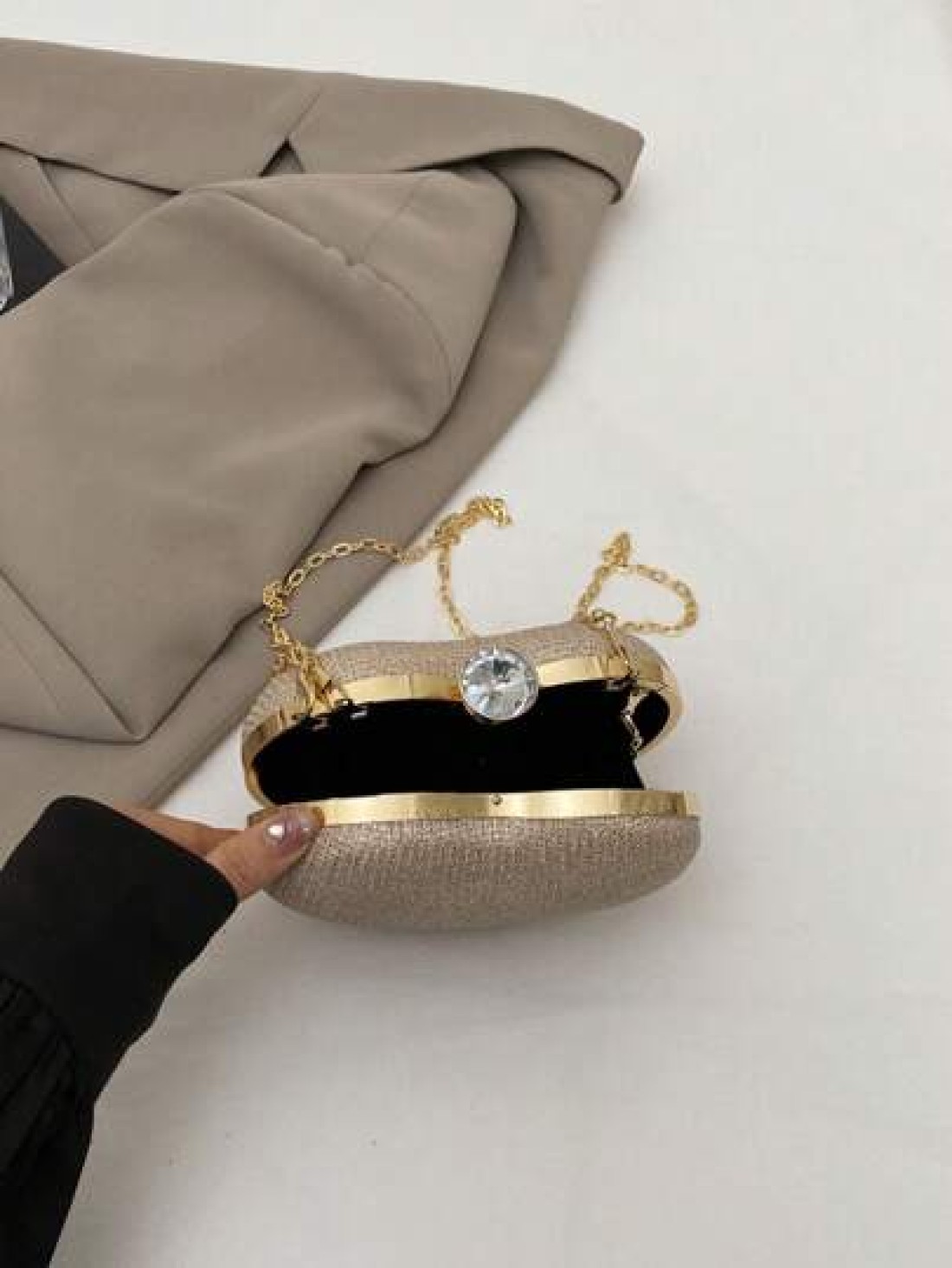 Luxury Handbags Clutch Purses Heart Shape Chain Women Ladies Evening Bags